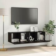 vidaXL TV-bänkset 2 pcs Svart 60 x 30 x 30 cm Konstruerat trä