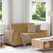 vidaXL Loveseat soffa brun 120 cm sammet