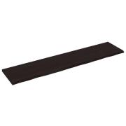 vidaXL Vägghylla mörkbrun 220x50x(2-4) cm behandlad massiv ek