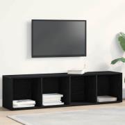 vidaXL Bokhylla svart ek 36x30x143 cm konstruerat trä