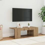 vidaXL TV-bänk med LED-lampor artisan ek 90x39x30 cm konstruerat trä