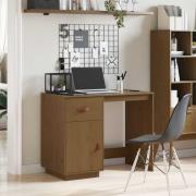 vidaXL Skrivbord honungsbrun 95x50x75 cm massiv furu