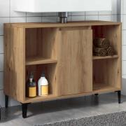 vidaXL Tvättställsskåp artisan ek 80x33x60 cm konstruerat trä