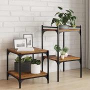 vidaXL Bokhylla Bräda 4 pcs Brun 40 x 40 x 1,5 cm Konstruerat trä