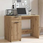 vidaXL Skrivbord artisan ek 100x50x75 cm konstruerat trä