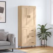 vidaXL Högskåp sonoma-ek 69,5x34x180 cm konstruerat trä