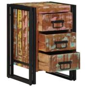 vidaXL Nattduksbord med låda 40 x 35 x 50 cm massivt återvunnet trä