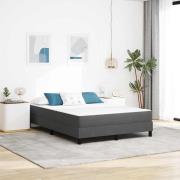 vidaXL Sängmadrass med madrass Grå 140 x 190 cm tyg