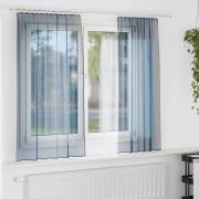 vidaXL Voile gardiner med stångfickor 2 st kungsblå