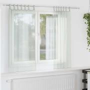 vidaXL Voile gardiner med stångfickor 2 st ljusgrå