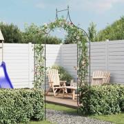 vidaXL Pergola för klätterväxter mörkgrön
