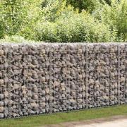 vidaXL Gabionkorg med lock galvaniserad tråd 100 x 80 x 30 cm