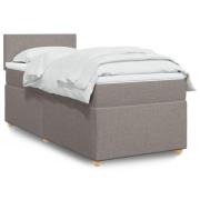 vidaXL Ramsäng med madrass taupe 80x200 cm tyg