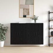 vidaXL Väggmonterade Skåp 2 pcs Svart ek 69.5 x 34 x 90 cm