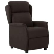 vidaXL Reclinerfåtölj Mörkbrun 67.5 x 93.5 x 101.5 cm tyg