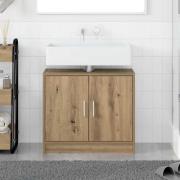 vidaXL Badrumsskåp med dörr Artisan Ek 63 x 29 x 55 cm Konstruerat trä