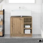 vidaXL Badrumsskåp med dörr Artisan Ek 63 x 29 x 55 cm Konstruerat trä