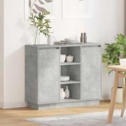 vidaXL Sideboard med hylla Betonggrå 90 x 32 x 75 cm Konstruerat trä