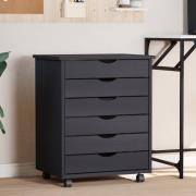 vidaXL Hurts med hjul MOSS grå massiv furu