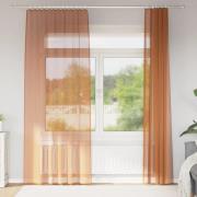 vidaXL Voile gardiner med stångfickor 2 st terrakotta