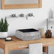 vidaXL Handfat svart 30x30x13 cm marmor