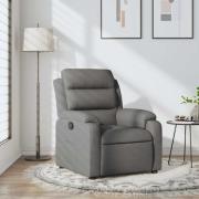 vidaXL Reclinerfåtölj mörkgrå tyg