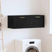 vidaXL Väggskåp Svart ek 100 x 36.5 x 35 cm Konstruerat trä