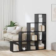 vidaXL Rumsavdelare Bokhylla Svart ek 131.5 x 29 x 131.5 cm