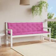 vidaXL Bänkdynor 2 st rosa 200x50x7 cm tyg