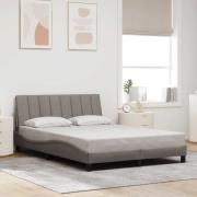 vidaXL Bed Frame without Mattress "Hanko" Taupe 140x200cm Fabric