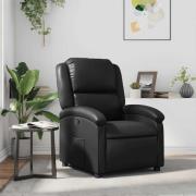 vidaXL Reclinerfåtölj svart konstläder