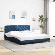vidaXL Bed Frame without Mattress Blue 180x200 cm Fabric