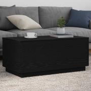 vidaXL Soffbord med LED svart ek 90x50x40 cm