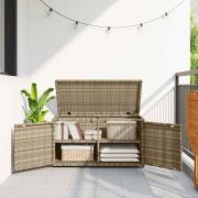 vidaXL Trädgårdsskåp beige 110x55x60,5 cm konstrotting