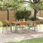vidaXL Trädgård Stol 6 pcs Brun 56 x 57 x 87 cm Massivt akaciaträ