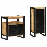 vidaXL Badrumsmöbelset 2 pcs Brun 40 x 35 x 90 cm Massivt mangoträ