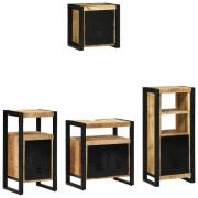 vidaXL Badrumsmöbelset 4 pcs Brun 55 x 35 x 60 cm Massivt mangoträ