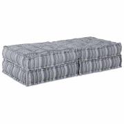 vidaXL Modulär soffa Randig 2 pcs Ljusgrå 70 x 70 x 36 cm tyg