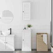 vidaXL Badrumsmöbelset med hylla 2 pcs antikvit 37 x 34 x 80 cm