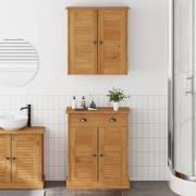vidaXL Badrumsmöbelset VIGO 2 pcs Brun 67,5 x 34 x 80 cm Massiv furu