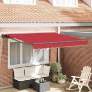 vidaXL Utfällbar markis Röd 300x250 cm tyg