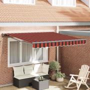vidaXL Utfällbar markis Orange och Brunt 350x250 cm tyg