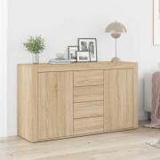 vidaXL Sideboard med låda Sonoma-ek 120 x 36 x 69 cm Konstruerat trä