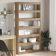 vidaXL Bokskåp Beige 100 x 30 x 198 cm Konstruerat trä