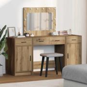 vidaXL Smyckebord med låda 3 pcs Brun 40 x 41 x 75 cm Konstruerat trä