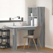 vidaXL Skrivbord Grå Sonoma 122 x 67 x 145 cm Konstruerat trä