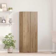 vidaXL Högskåp Artisan Ek 60 x 32 x 153 cm Konstruerat trä