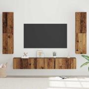 vidaXL TV-bänkset 7 pcs Gammalt trä 60 x 30 x 30 cm Konstruerat trä