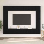 vidaXL TV-bänkset 10 pcs Svart ek Medium 30.5 x 30 x 90 cm