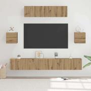 vidaXL TV-bänkset 7 pcs artisan ek 80 x 30 x 30 cm Konstruerat trä
